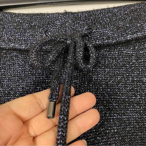 Anthropologie Knit Metallic Sparkle Pant Sz L - Picture 6 of 9